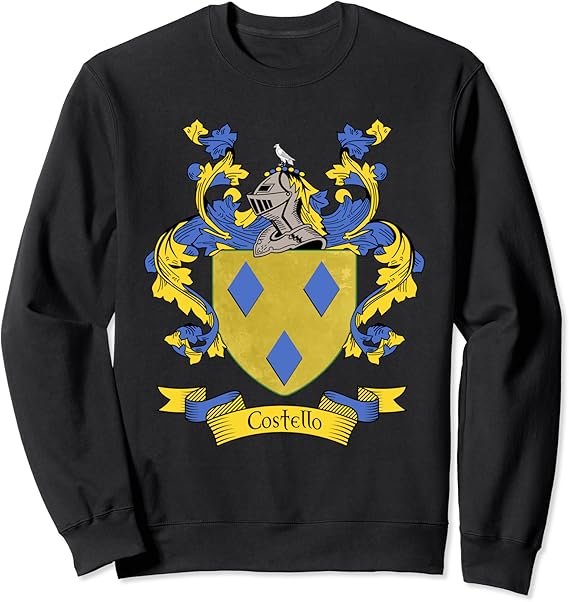 Costello Coat of Arms Costello Surname Family Crest Sweatshirt